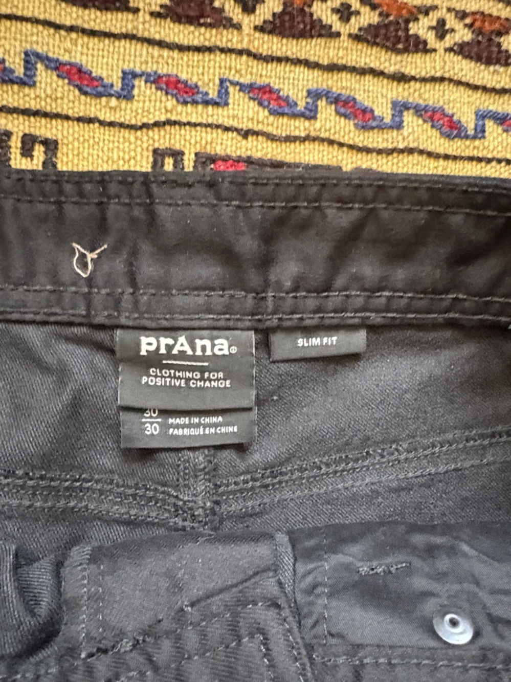 Prana Slim Fit Black Pants 30 x 30 - Picture 2 of 5